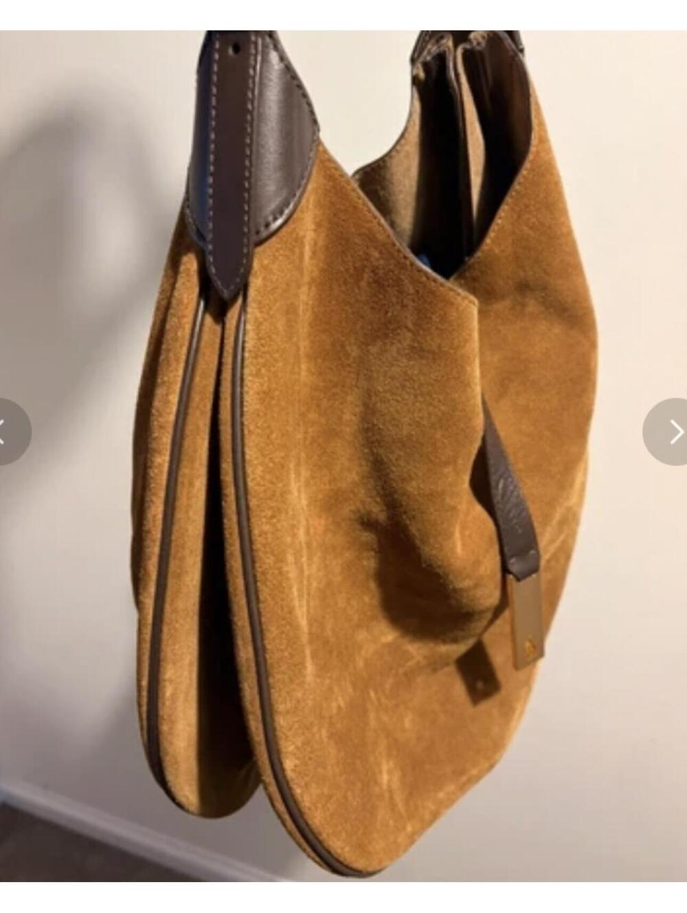 Polo ID Ralph Lauren Women's Brown Suede Large Shoulder Bag - Picture 7 of 7